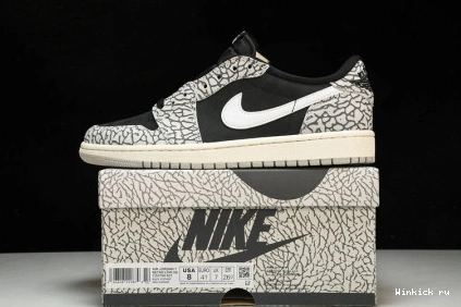 1 Low Black Jordan Retro OG Cement 1119